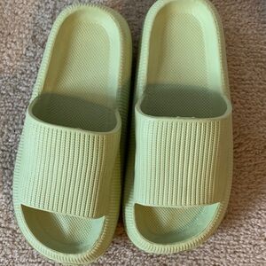 Light Green Slip-On Shower Slides